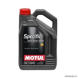 Кликните для увеличения изображения MOTUL 101575 Моторное масло 5W-40 Specific 505 00 / 505 01 5л