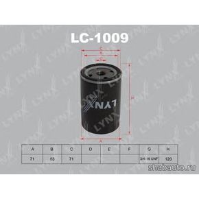 LYNXauto LC1009 Фильтр масляный