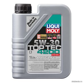 Liqui moly 2375 Моторное масло SAE 5W-30 DIESEL TOP TEC 4200 1л