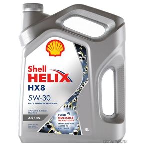 Shell 550046777 Моторное масло Shell Helix HX8 A5/B5, 5W-30, 4 л