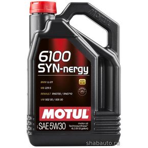 MOTUL 107971 Моторное масло 6100 SYN-NERGY 5W30 4л