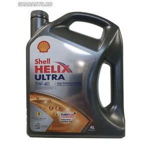 Моторное масло sheII HELIX ULTRA 5W-40 Синтетическое 4 л