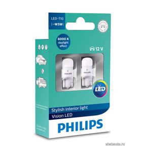 Philips 11961ULWX2 Лампа W5W 12V-LED 1,0W (W2,1x9,5d) 6000K 2шт